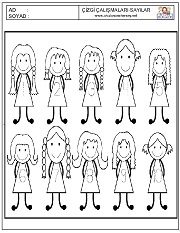 okul öncesi 1 sayısı çizgi çalışması